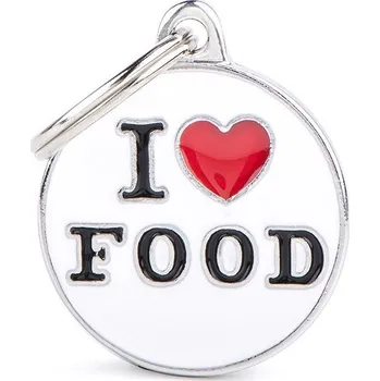 psí známka DOGG Známka pro psa Malá I Love Food + GRAVÍROVÁNÍ ZDARMA