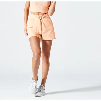 DOMYOS Dámské fitness kraťasy XL ORANŽOVÁ