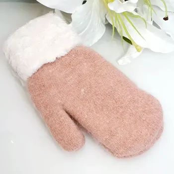 Rukavice Dámské zimní rukavice palčáky - růžová