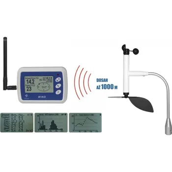 Anemometr Bezdrátový měřič rychlosti a směru větru s dlouhým dosahem WL12X-WSD