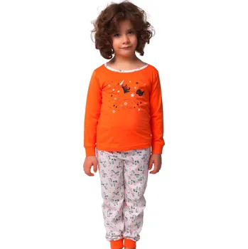 Dívčí pyžamo Pyžamo pro holky Jednorožec 1F0536 oranžová 110-110-116-