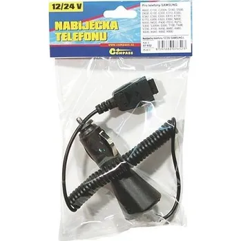 Nabíječka autobaterie Compass Nabíječka telefonu 12/24V SAMSUNG I.