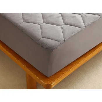 Chránič matrace XPOSE® Prošívaný chránič matrace Exclusive - šedý 200x200 cm, Prošívaný + Prodloužená možnost vrácení zboží do 50 dnů