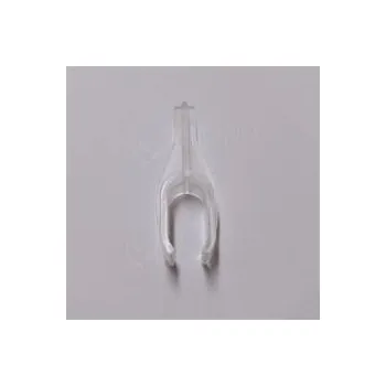 Plastový úchyt na oválnou tyč, typ KS 1, 15 x 30 mm, transparentní