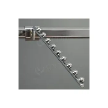 Prodejní regál VARIANT vodopád úzký, 9 kuliček, délka 400 mm, sklon 10°, chrom