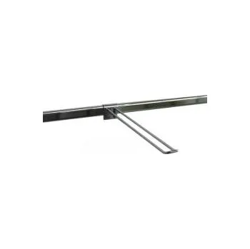 Prodejní regál VARIANT hák / háček dvojitý PRO, délka 300 mm, chrom (AC)