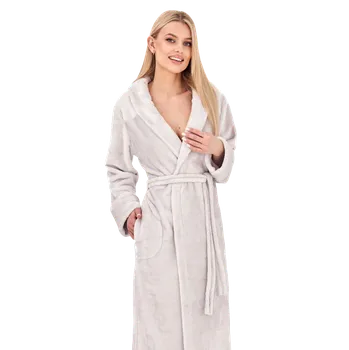 Dámský župan Dámský dlouhý župan L&L 2591 crystal XL Šedá