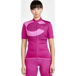 Dámský cyklistický dres Craft CORE Endur Log velikost M růžová