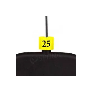 Ramínko Minireitery, značení na ramínka "25", žlutá barva, černý potisk, 25ks