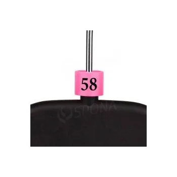 Ramínko Minireitery, značení na ramínka "58", růžová barva, černý potisk, 25ks