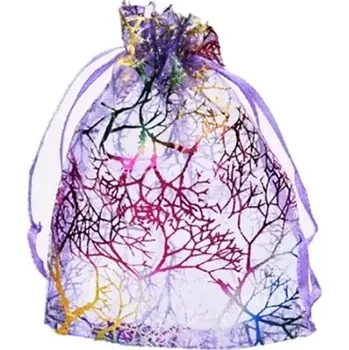 Dárková taška Unique Dárkový sáček organza fialový 7x9cm