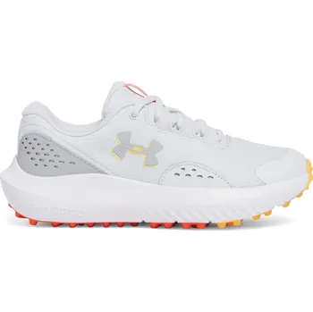 Chlapecké tenisky Dětská bezspiková obuv Under Armour Surge Golf velikost bot 5,5 distant gray