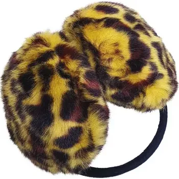 Zimní čelenka Dámská zimní sluchátka na uši - tygrovaná