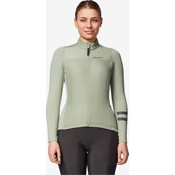 Pánské tričko VAN RYSEL Dámský dres na silniční cyklistiku s dlouhým rukávem EDR XS ZELENÁ