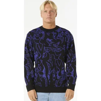 Dámský svetr Svetr Rip Curl RAW ALL OVER KNIT Black velikost XL