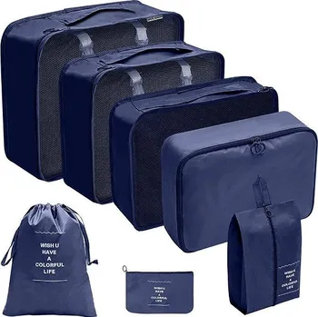 Příslušenství k zavazadlu Livefy cestovní set organizérů LuxePack 7 ks, modrý