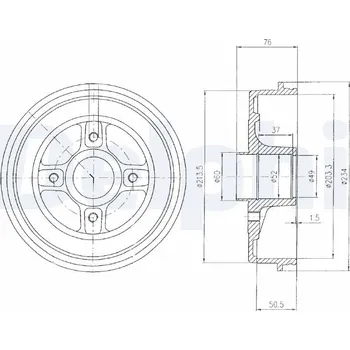 Brzdový buben DELPHI BF281 Brzdový buben (BF281)