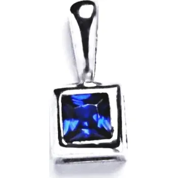 Přívěsek Zlatý přívěsek ,bílé i žluté zlato , zirkon spinel čtverec - P 1031 (zirkon 4x4 mm)