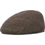 Barbour Wilkin Flat Cap — Olive Herringbone