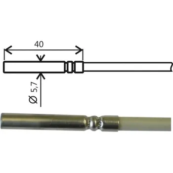 Comet SN185C - Teplotní sonda Pt1000TGL40/C, konektor CINCH, kabel 1 metr