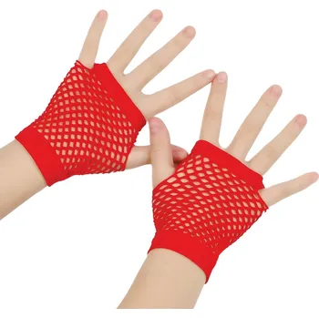 Rukavice Krátké síťované rukavice - červené