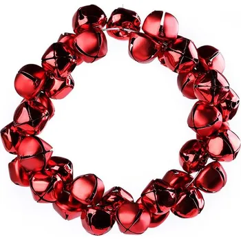 Bytová dekorace Věneček z rolniček Ø17 cm - mat a lesk - 1 červená