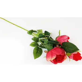 umělá květina Pivoňka, červená, 55 cm