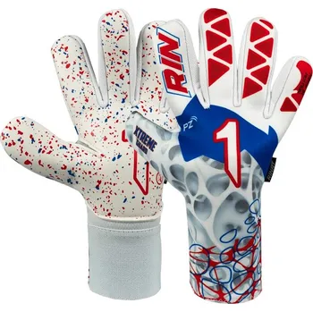 Brankářské rukavice Brankářské rukavice Rinat XTREME GUARD DOMINIUS AS bílá/červená/modrá Velikost rukavic: 6