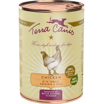Krmivo pro psa Terra Canis Classic Konzerva Kuře s amarantem, rajčaty a bazalkou 400 g