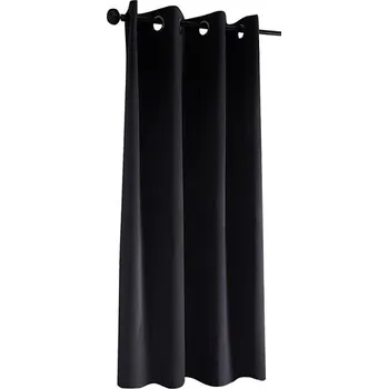 Závěs Mybesthome Flavia Blackout Zatemňovací krátký závěs s kroužky, 135 × 180 cm, černý, 1 ks