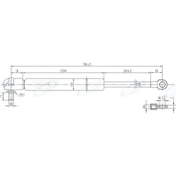 Kapota Plynová vzpěra 391mm - 700mm, 500N