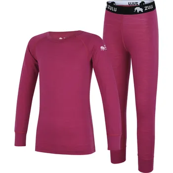 Set dětského termoprádla Dětský funkční set Zulu Merino 160 Dětská velikost: 110-116 / Barva: fialová