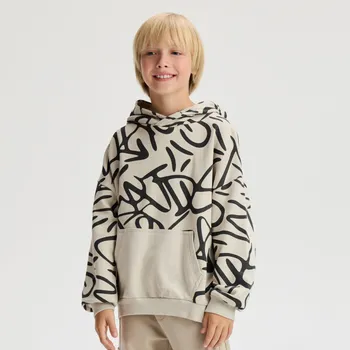 Chlapecké oblečení Reserved - Mikina oversized - béžová - 946FJ-08X - 946FJ-08X-140