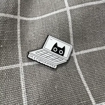 I'm a purrgrammer / Jsem předgramátor - černá kočička