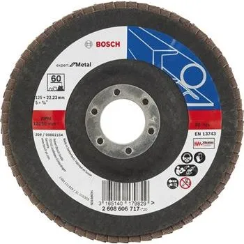 Brusný kotouč BOSCH Brusný lamelový kotouč X551 Expert for Metal, o 125 mm, zrnitost 60 (10 ks)