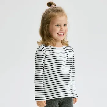 Dívčí tričko Reserved - Halenka s proužky - černý - 420FT-99X - 420FT-99X-98