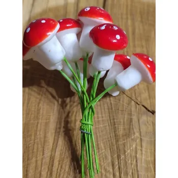 umělá květina Umělá muchomůrka 12 ks barva červená