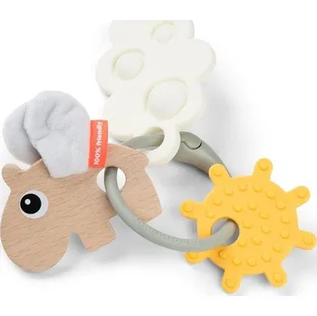 Hračka pro nejmenší DONE BY DEER Senzorický kroužek Happy clouds