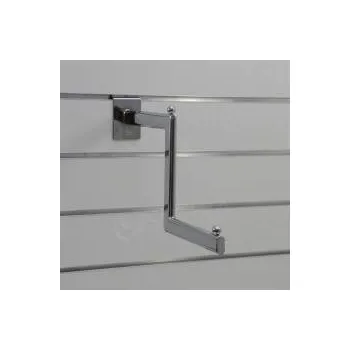 Prodejní regál SLAT zalomené rameno, délka 355 mm, chrom