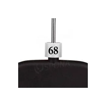 Ramínko Minireitery, značení na ramínka "68", bílá barva, černý potisk, 25ks