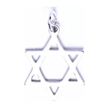 Přívěsek Zlatý přívěsek, bílé i žluté zlato, Davidova hvězda - P 731 (Zlatá Davidova hvězda)