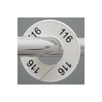 Ramínko Velikostní kruh, značení na štendr "116", bílý, černé písmo, 1ks