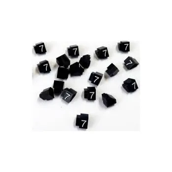 Dárková visačka Cenovky Q 3D, 6 x 9 mm, náhradní číslo "7", bílý prolis, 20 ks