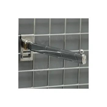 Prodejní regál SÍŤ 5 rovné rameno, délka 300 mm, chrom