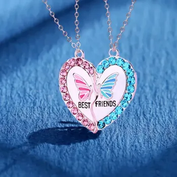 Náhrdelník Lilley Jewelry Náhrdelníky BFF Best Friends Motýl v srdci