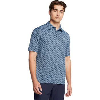 Pánské tričko Pánské polo tričko Under Armour Playoff 3.0 Printed Polo velikost M midnight navy
