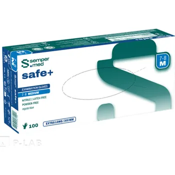 Pracovní rukavice Rukavice vyšetřovací nitrilové prodloužené SEMPERMED® Safe+ (Velikost: XL, Balení (ks): 10 x 90)