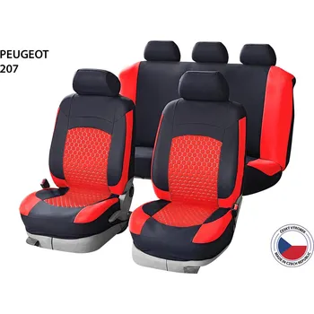Potah sedadla Autopotahy Perfetto HL Peugeot 207 černá/červená