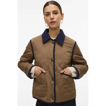 Dámské tričko Vero Moda krátká bunda Emily hnědá Velikost: M