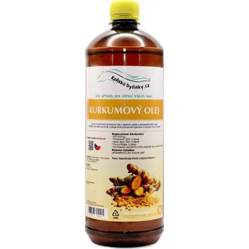 Krmivo pro koně Koňské bylinky Kurkumový olej s pepřem 1l